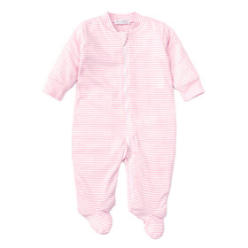 Kissy Kissy Pink Stripe Zip Footie