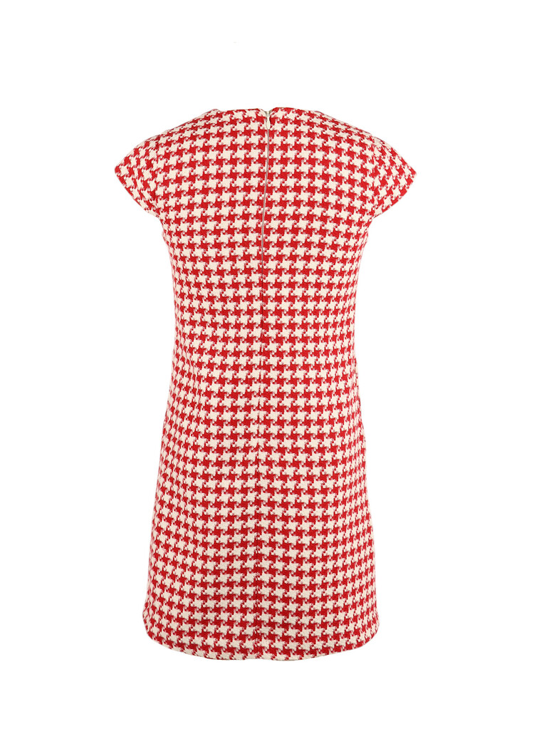 Gabby Red Houndstooth Isabella Dress