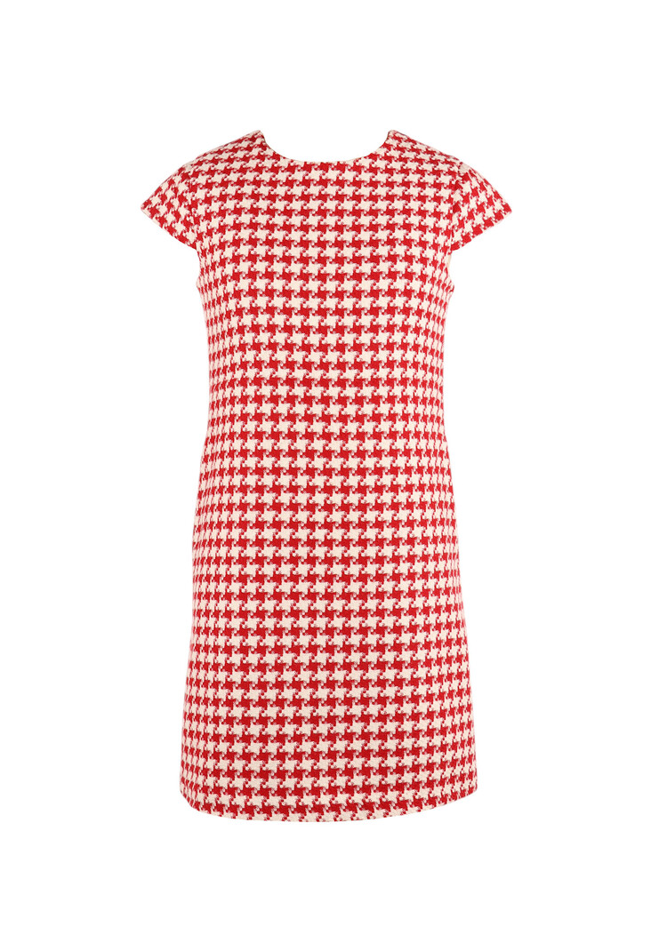 Gabby Red Houndstooth Isabella Dress