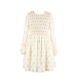 Gabby Cream Floral Shirred Dress