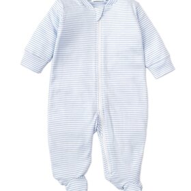 Kissy Kissy Blue Stripe Zip Footie