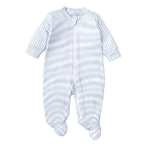 Kissy Kissy Blue Stripe Zip Footie