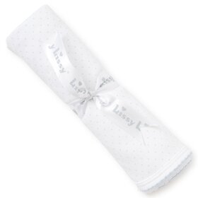 Kissy Kissy Blue Dot Blanket