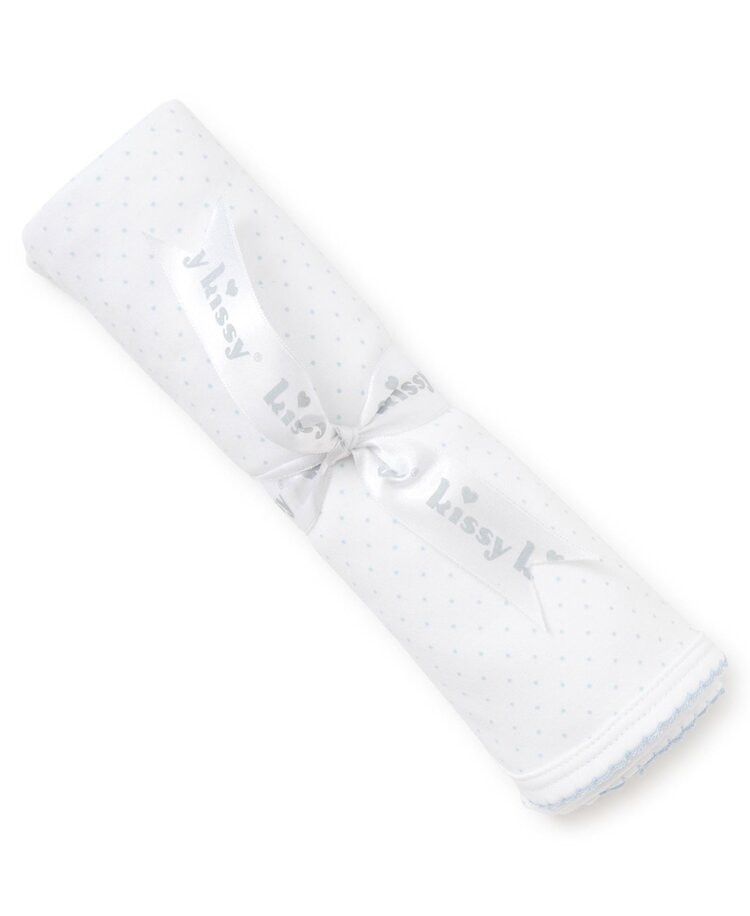 Kissy Kissy Blue Dot Blanket