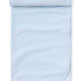 Kissy Kissy Blue with White Dot Blanket