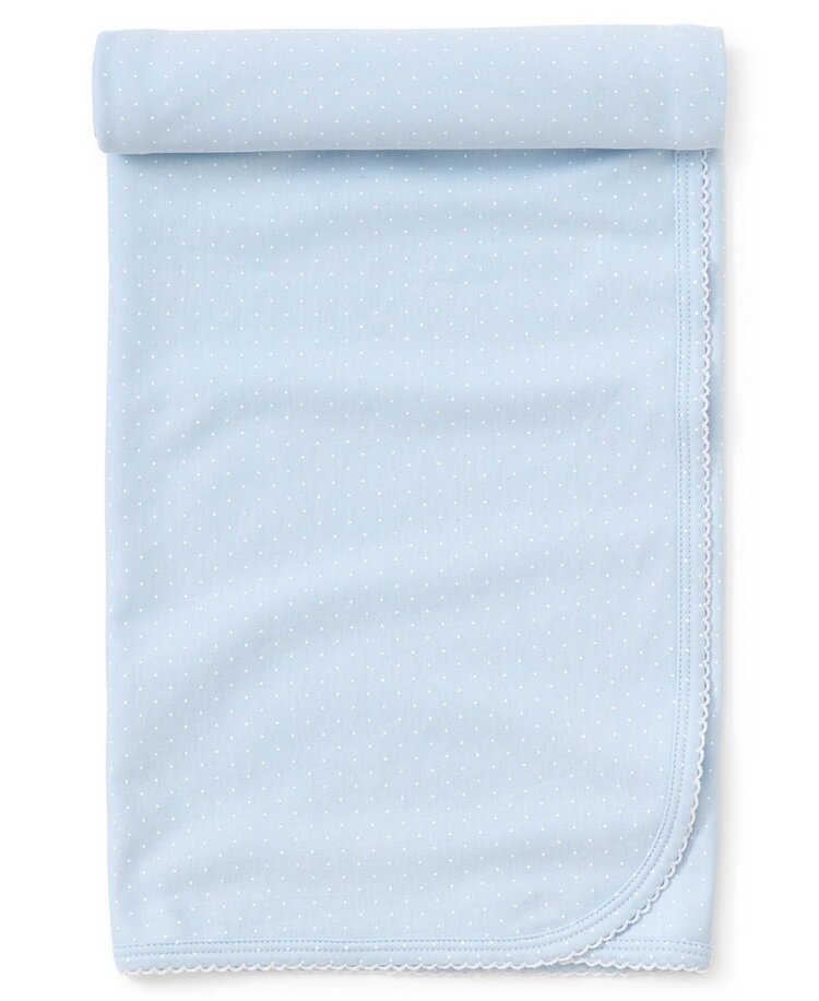 Kissy Kissy Blue with White Dot Blanket