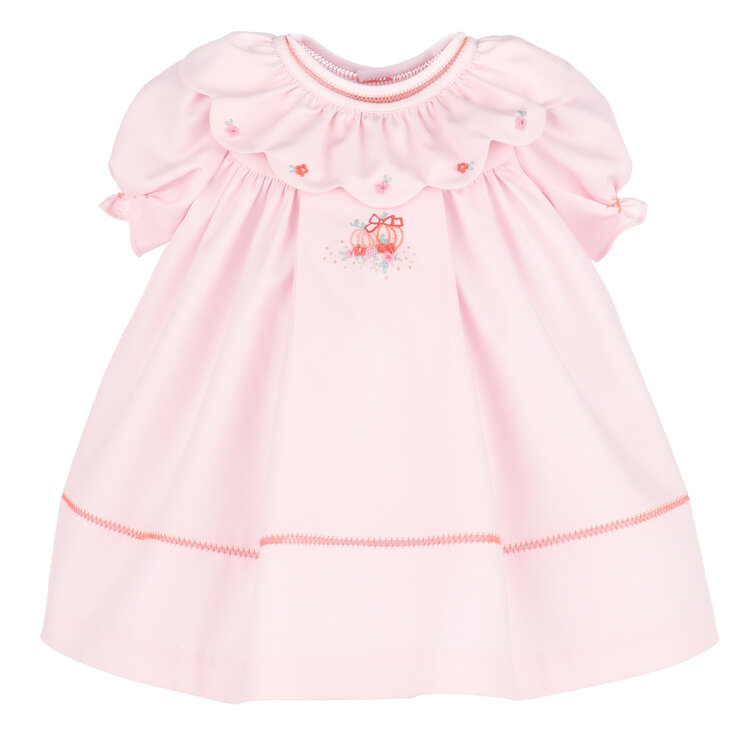 Sophie & Lucas Pink Pumpkin Ruffle Dress