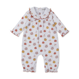 Kissy Kissy Pumpkins Smocked Ruffle Playsuit