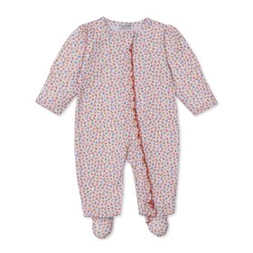 Kissy Kissy Pumpkin Floral Zip Footie