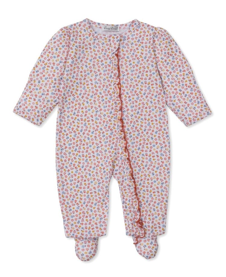 Kissy Kissy Pumpkin Floral Zip Footie