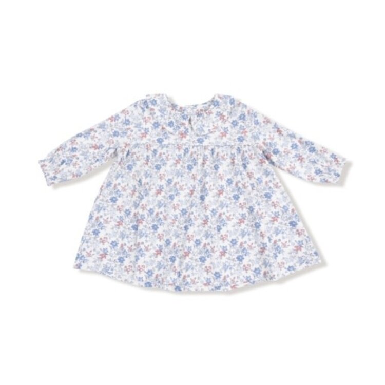 Angel Dear Country Girl Floral - Simple L/S Peter Pan Collar Dress + Diaper Cover