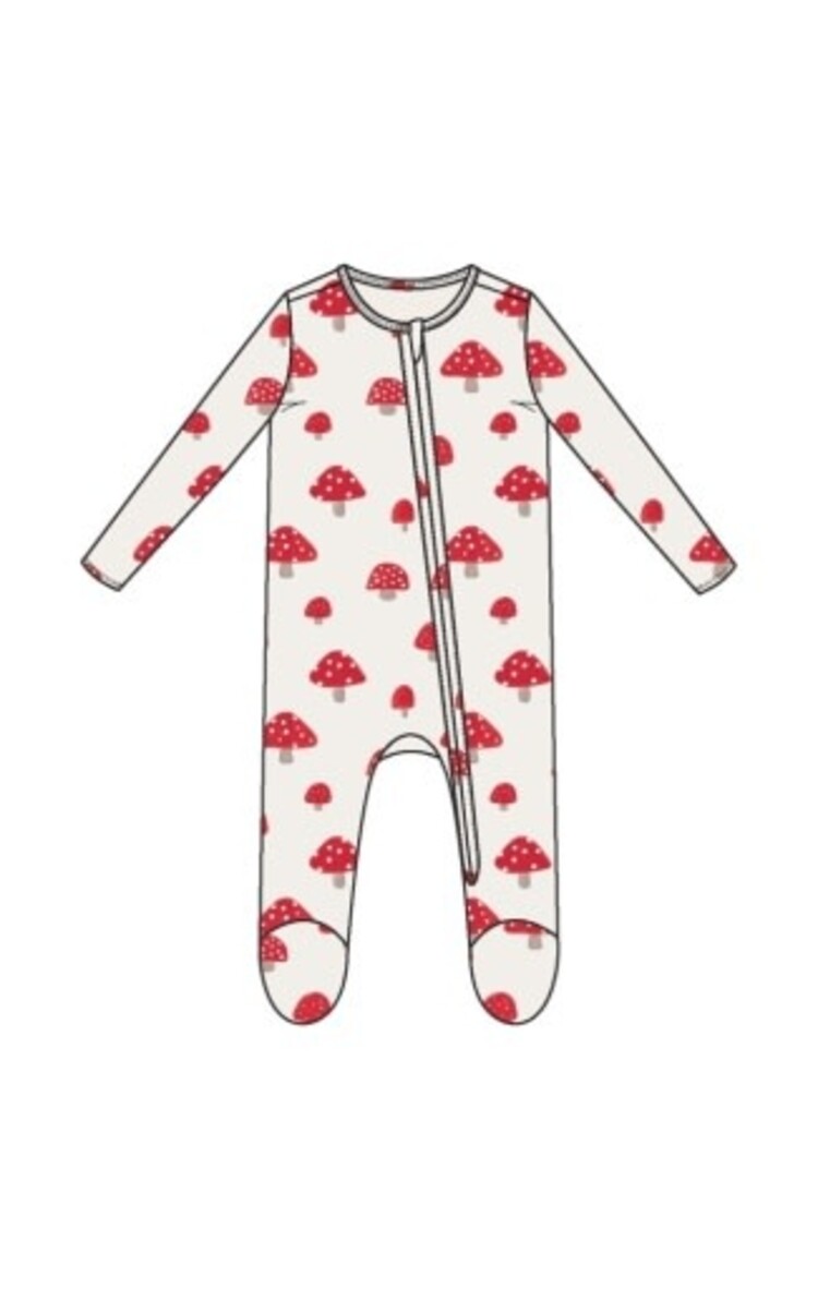Angel Dear Painterly Mushrooms - 2 Way Zipper Footie