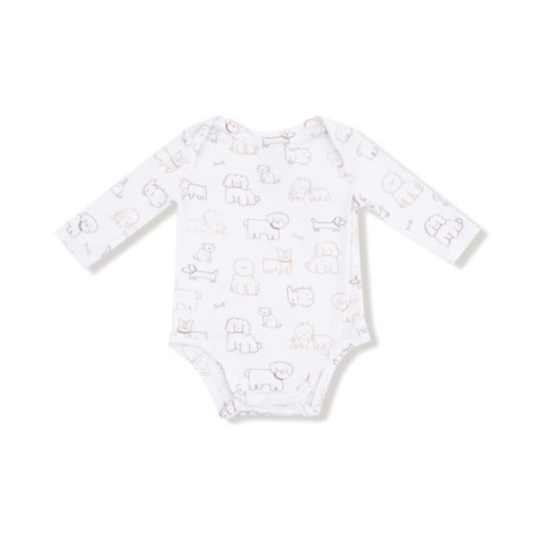 Angel Dear Neutral Pups - Lap Shoulder Bodysuit