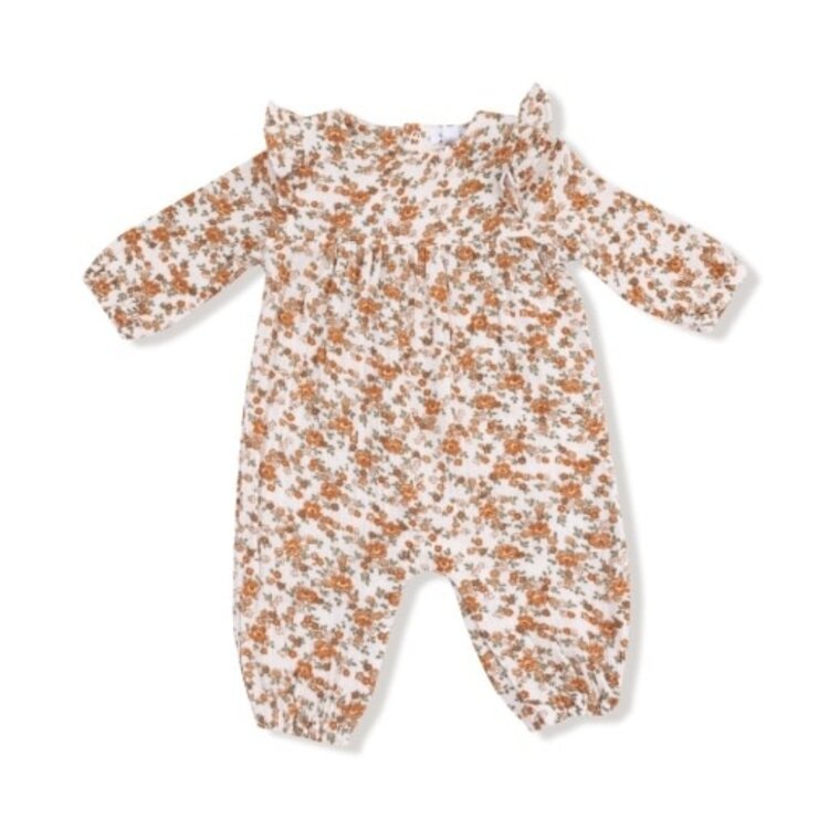 Angel Dear Prairie Calico - Ruffle Sleeve Romper