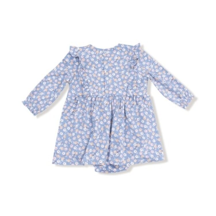 Angel Dear Country Calico - Ruffle L/S Bodysuit Dress
