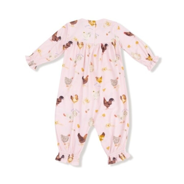 Angel Dear Collector Chickens - Pink - Ruffle Sleeve Romper