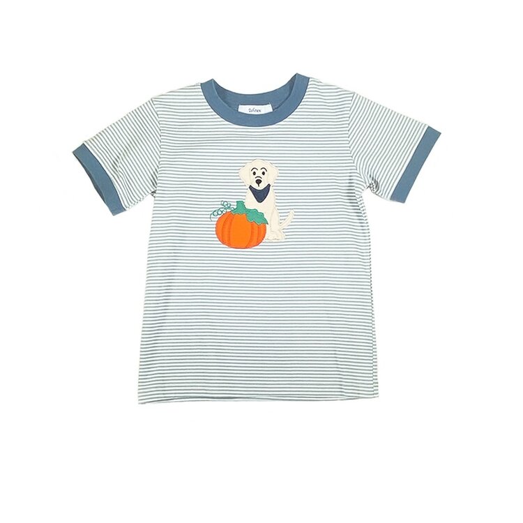 Ishtex Pumpkin Dog Stripe Shirt