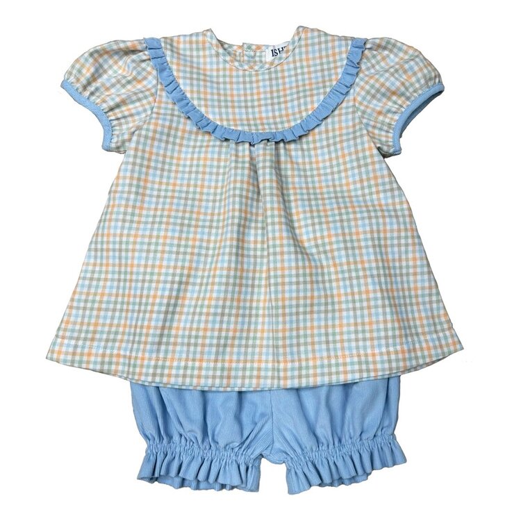 Ishtex Fall Plaid Bloomer Set