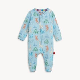 Magnetic  Me BLUE PARTY ANIMALS GLOW  DARK MODAL FOOTIE