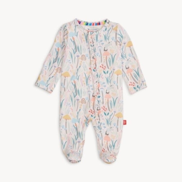 Magnetic  Me SHROOM AND BLOOM MODAL FOOTIE W/ RUFF