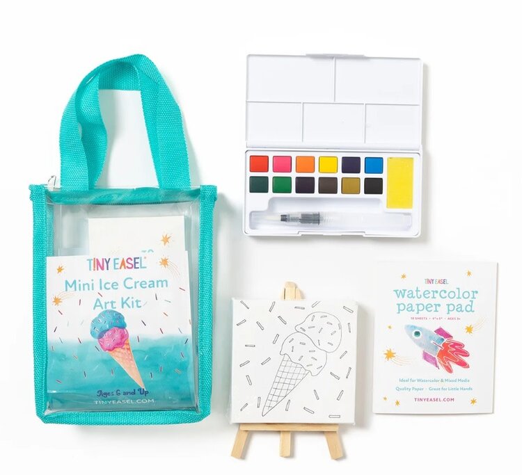 Tiny Easel Mini Ice Cream Art Kit