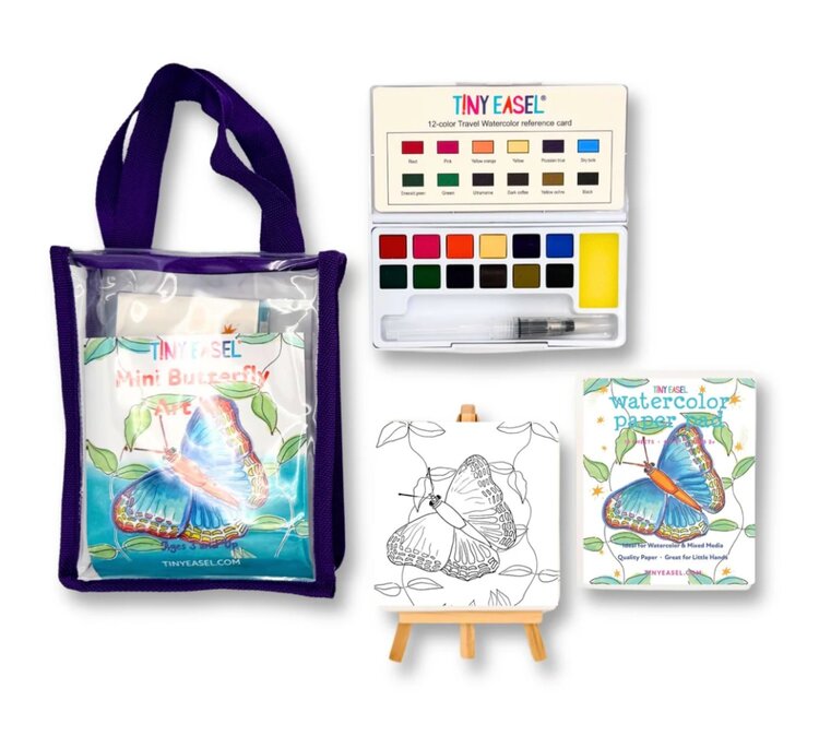 Tiny Easel Mini Butterfly Art Kit