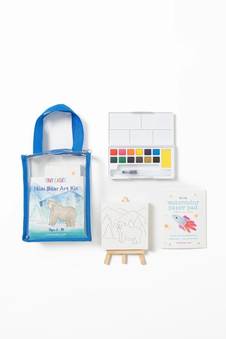 Tiny Easel Mini Bear Art Kit