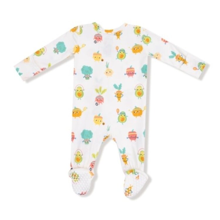 Angel Dear Crunch Munch Veggie Sports - 2 Way Zipper Footie