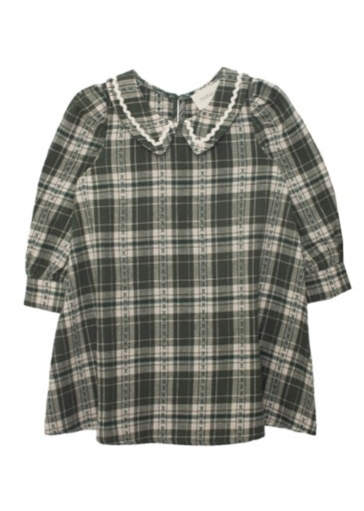 Mabel and Honey PLAID & PINE DRESS