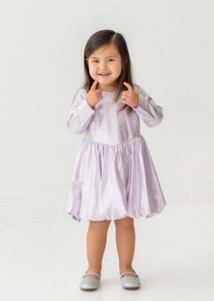 Mabel and Honey Purple Sparkle & Spin Dress
