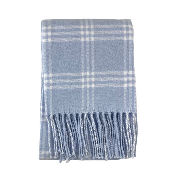 A Soft Idea ASI Check Flannel Fringe Blanket