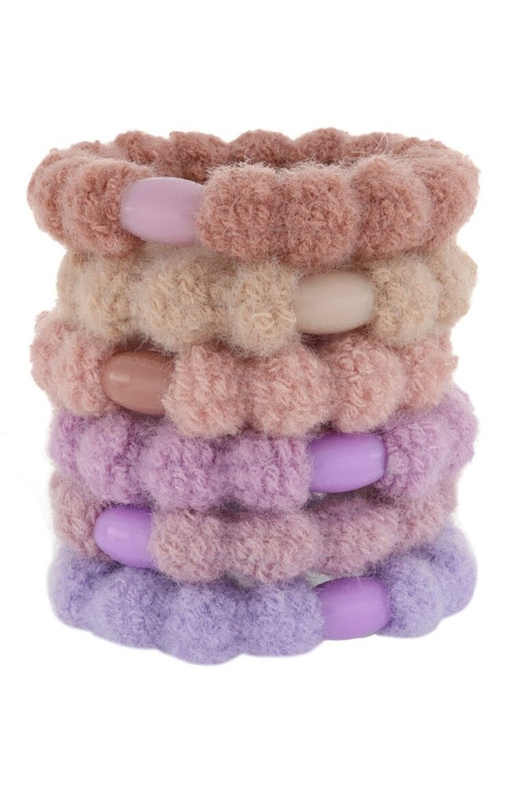 The Finest Accessories Soft Knit Pony Hair Ties-6 Pack