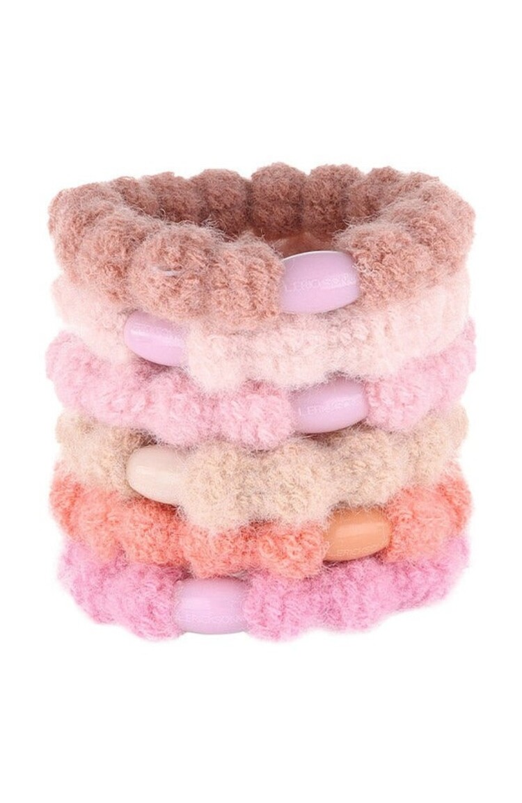 The Finest Accessories Soft Knit Pony Hair Ties-6 Pack