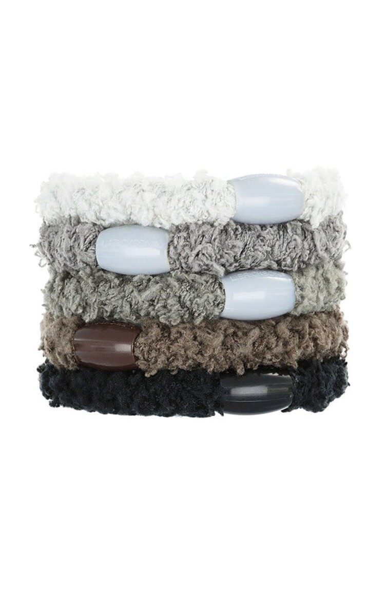 The Finest Accessories Cozy Pony Hair Ties-5 Pack
