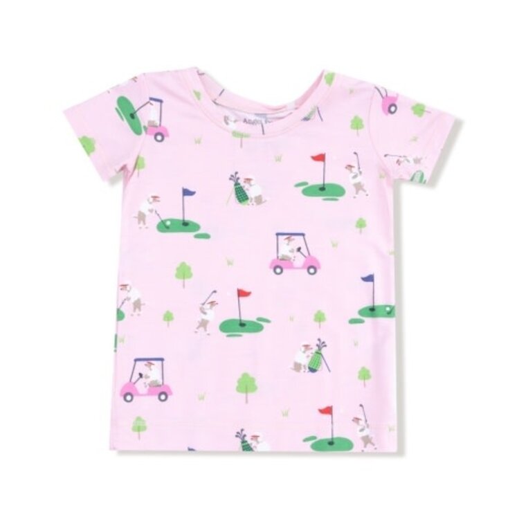 Angel Dear Dog Gone Golf - Pink - S/S Loungewear Set