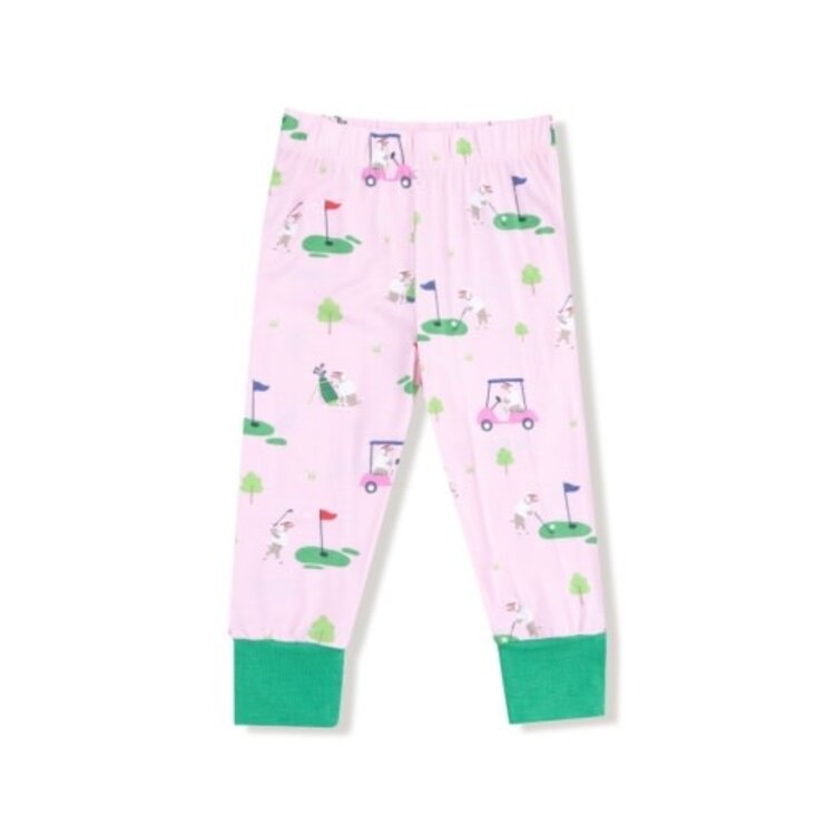 Angel Dear Dog Gone Golf - Pink - S/S Loungewear Set