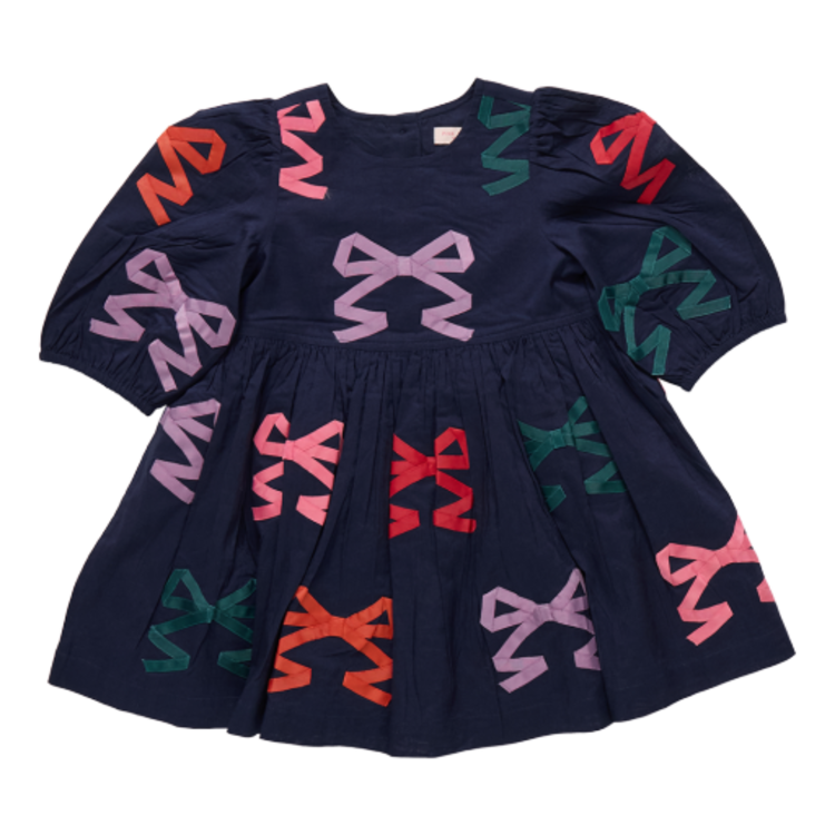 Pink Chicken girls brooke dress - multi bow applique