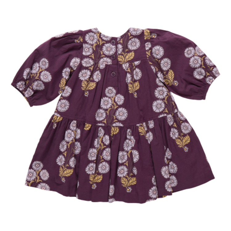 Pink Chicken girls fiona dress - plum buttercup floral