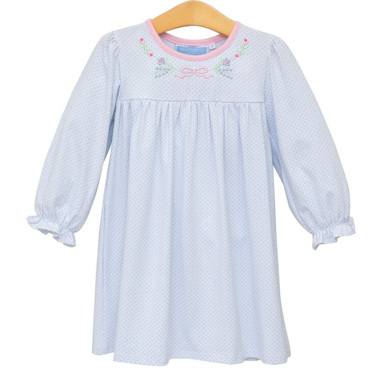 Trotter Street Kids Floral Embroidery Dress