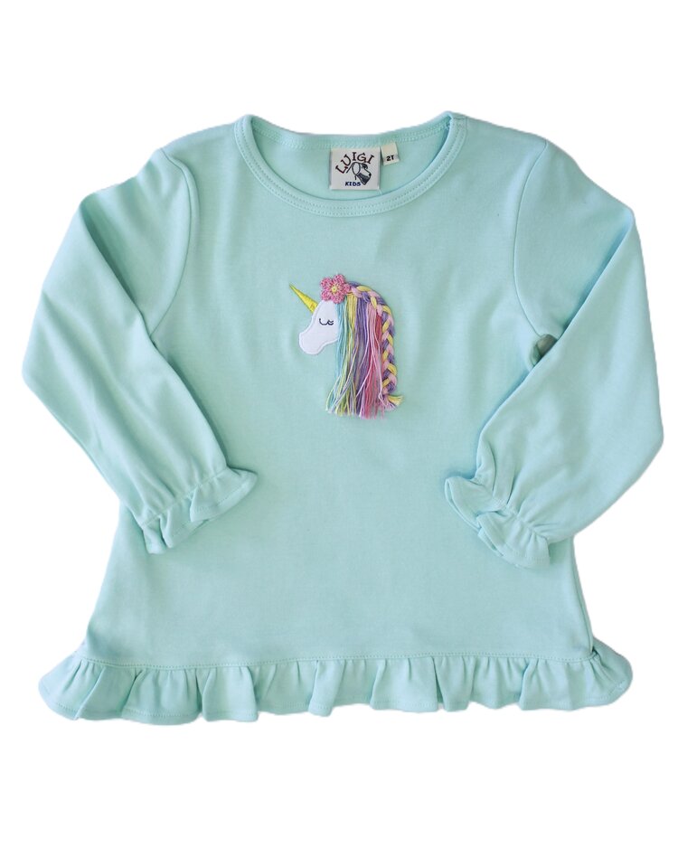 Luigi Kids Light Jade Unicorn Swing Top