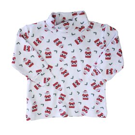 Luigi Kids Santa Print Turtleneck