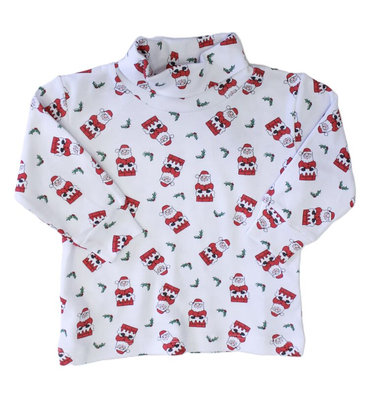 Luigi Kids Santa Print Turtleneck