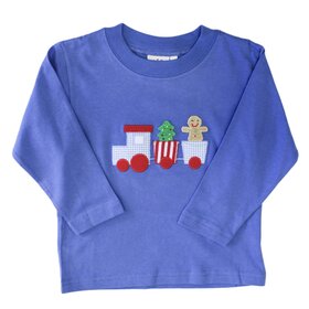 Luigi Kids Blue Christmas Train Shirt