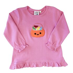 Luigi Kids Pink Halloween Bucket Ruffle Swing Top