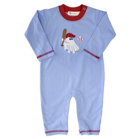 Luigi Kids Blue Baseball Ghost Romper