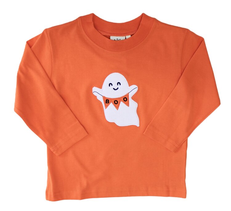 Luigi Kids Orange Boo Ghost Banner Shirt