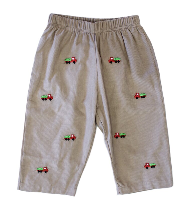 Luigi Kids Truck w/ Tree Emb Corduroys