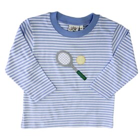 Luigi Kids Blue Stripe Tennis Shirt