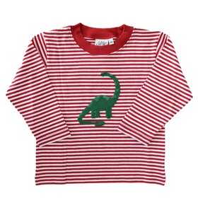 Luigi Kids Red Stripe Brontosaurus Shirt
