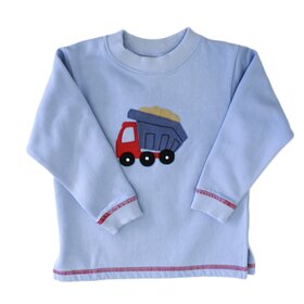 Luigi Kids Blue Dump Truck w/Dirt Sweatshirt